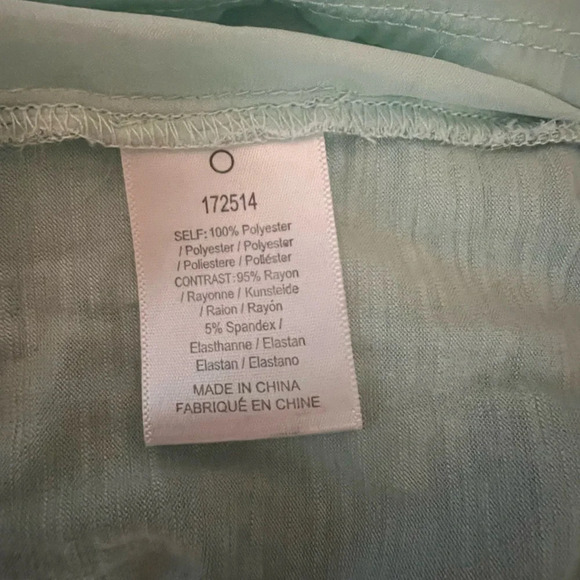 Anthropologie Dolan Left Coast Moreira Mixed Media Top Cap Sleeve Mint Green - Picture 4 of 4